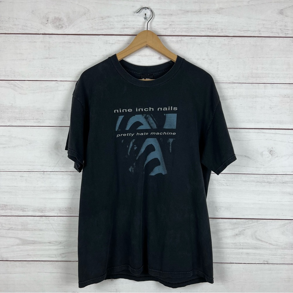 Vintage 1990s Nine Inch Nails Pretty Hate Machine Band x Giant T Shirt Large